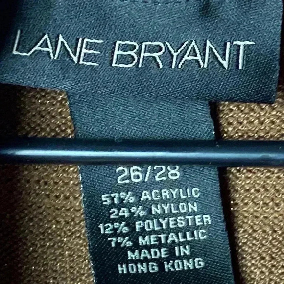 LANE BRYANT WO SIZE 26/28 BRONZE METALLIC HOLIDAY FORMALTOP TURTLENECK KEYHOLE - Picture 14 of 14